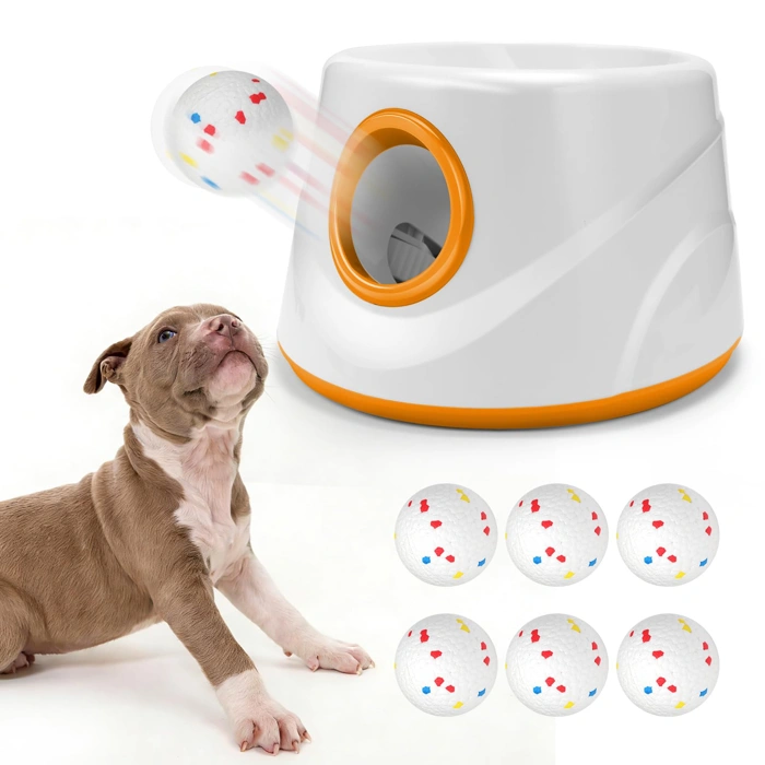 Atangee Automatic Ball Launcher for Dogs with 6 Balls