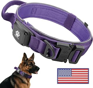 Dog Collar with AirTag Holder, IPX8 Waterproof, Tactical, and Reflective