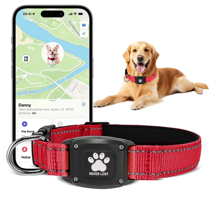 Myiwb GPS Dog Collar Tracker 2-in-1 with Reflective Waterproof, iOS, No Monthly Fees