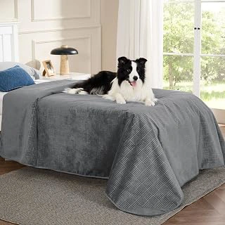 Bedsure Washable Waterproof Blanket & Bed Cover for Pets, Ash Grey