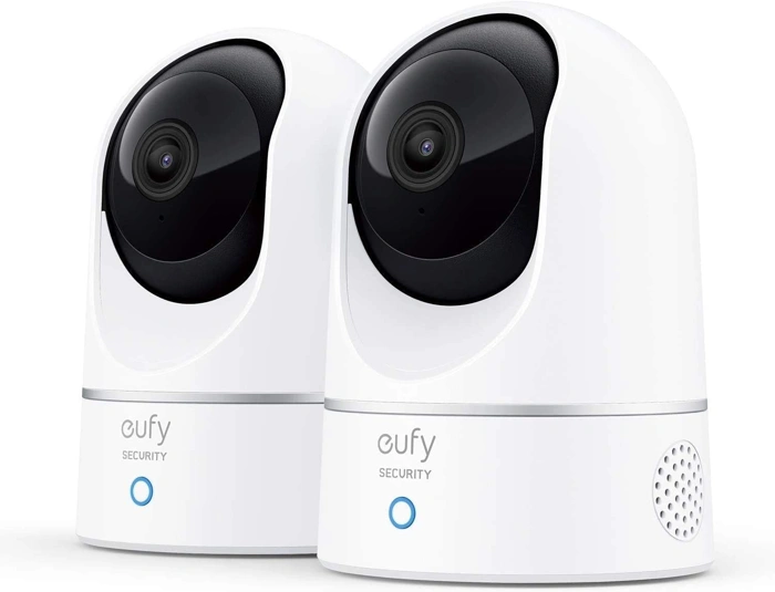 eufy Security 2K Indoor Cam Pan & Tilt 2-Cam Kit with Human & Pet AI