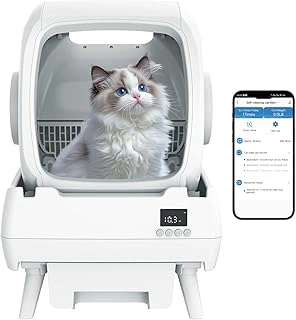 FRCFRC Automatic Self-Cleaning Cat Litter Box with App Control