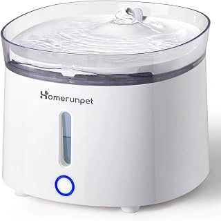 HomeRunPet Silent Cat Water Fountain with Wireless Pump, Dual Mode, 2L