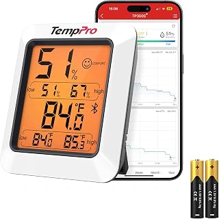 TempPro Bluetooth Indoor Hygrometer Thermometer with Backlit Display