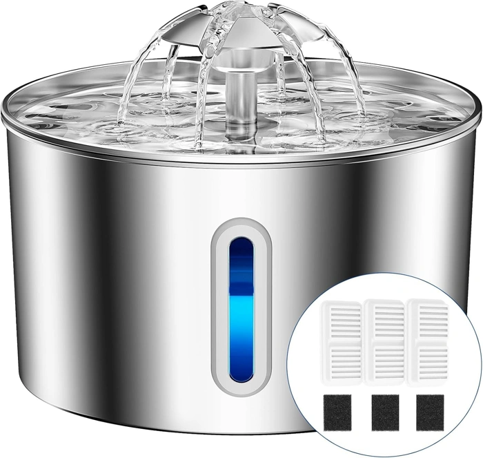 Automatic Silent Stainless Steel Pet Water Fountain