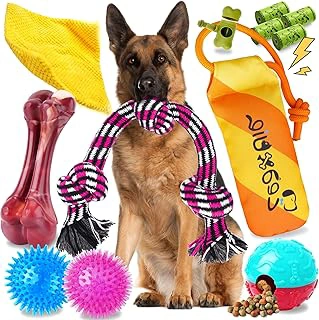 Zeaxuie 12 Pack Heavy-Duty Dog Chew Toys for Aggressive Chewers