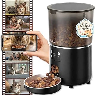 Automatic Cat Feeder with Camera, 4L Capacity, Smart App Remote Monitoring