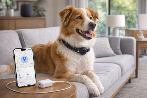 GPS collar that integrates directly with Apple's Find My network