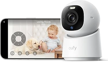 eufy Indoor Cam E30 4K Security Camera, Pan-Tilt, Auto Tracking, Color Night Vision