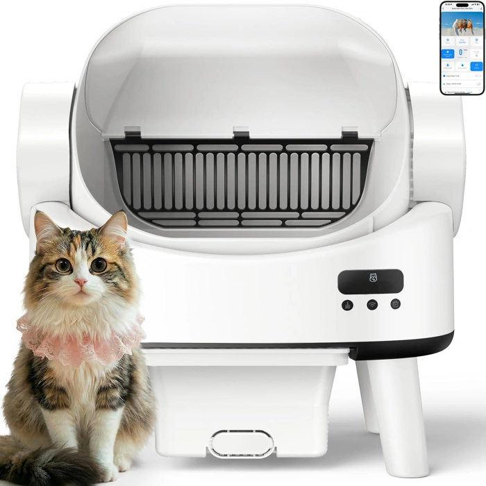 Linvivon Open-Top Automatic Self-Cleaning Litter Box