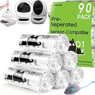 AWoHH 90 Pack Cat Litter Box Robot Model 5/4/3 Automatic Liners, 9-11 Gallon