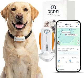 DBDD Smart GPS Dog Collar Tracker with Virtual Fence, Live Tracking & Vital Signs Monitoring