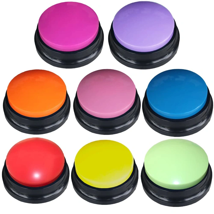 FRQNTKPA 8 Color Voice Recording Dog Buttons for Pet Training with 30-Second Playback