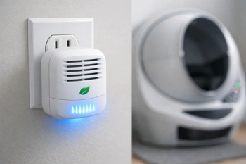Four plug-in odor eliminators tested for automated litter areas—ionic tech, charcoal filtration, and smart scheduling compared.